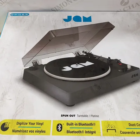 BOXED JAM SPUN OUT BLUETOOTH TURNTABLE HX-TT400-BK