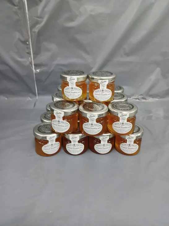 LOT OF APPROXIMATELY 23 MINATURE JARS OF WILKIN & SONS ORANGE MARMALADE 28G PER JAR