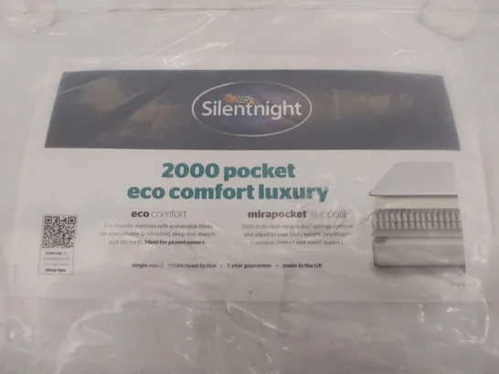 QUALITY BAGGED SILENTNIGHT 5FT KING SIZE 2000 POCKET ECO COMFORT LUXURY MATTRESS 