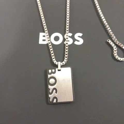 BOXED HUGO BOSS GENTS ID STAINLESS STEEL NECKLACE