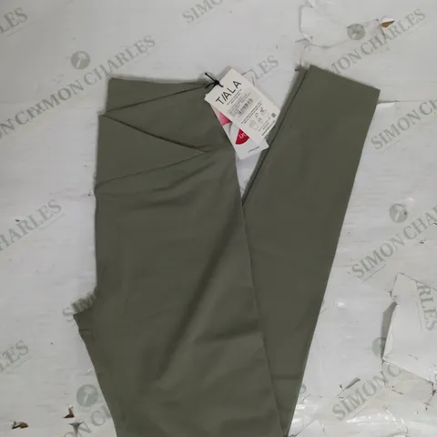 TALA DAYFLEX WRAP HIGH WAISTED LEGGING IN VINTAGE KHAKI SIZE M