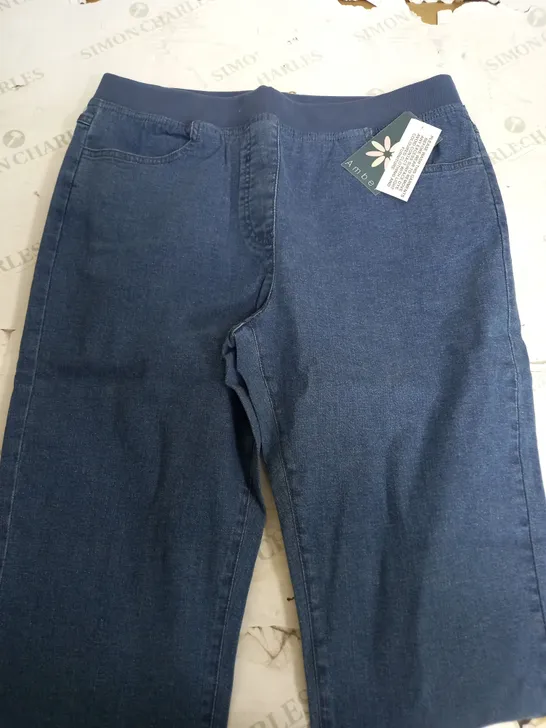 AMBER NAVY JEANS WITH TIGHT WAIST - SIZE 16