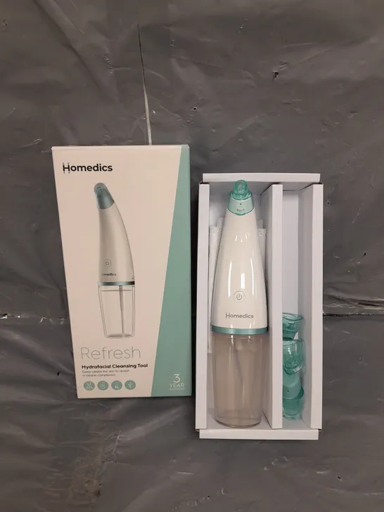 BOXED HOMEDICS REFRESH HYDRAFACIAL CLEANSING TOOL