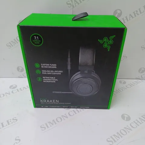 BRAND NEW BOXED RAZER KRAKEN WIRED GAMING HEADSET - BLACK