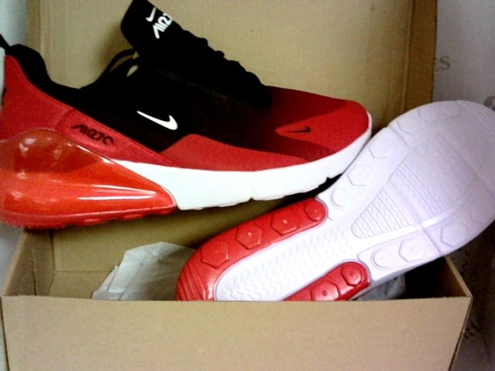 black and red chunky trainers