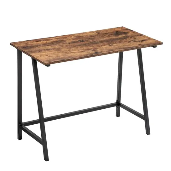 BOXED WRITING DESK - DARK WOOD GRAIN 