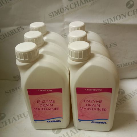 LOT OF 6 CLEENZYME ENZYME DRAIN MAINTAINER 1LT