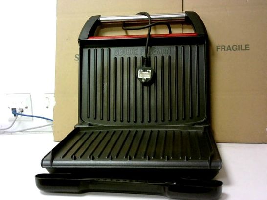 GEORGE FOREMAN STEEL HEALTH GRILL, SEVEN PORTION GRILL IN RED
