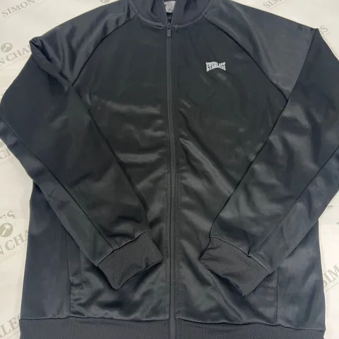 EVERLAST ZIP THROUGH TRACK TOP IN BLACK SIZE MEDIUM