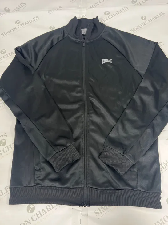 EVERLAST ZIP THROUGH TRACK TOP IN BLACK SIZE MEDIUM