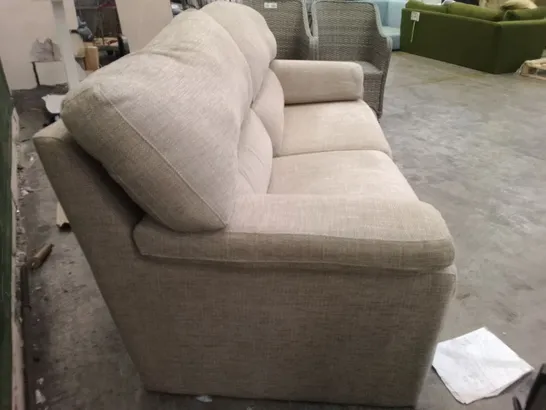 LARGE 3 SEATER SOFA - CREAM FABRIC 