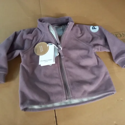 POLARN O PYRET LILAC ZIP THROUGH KIDS JACKET - 9/12 M