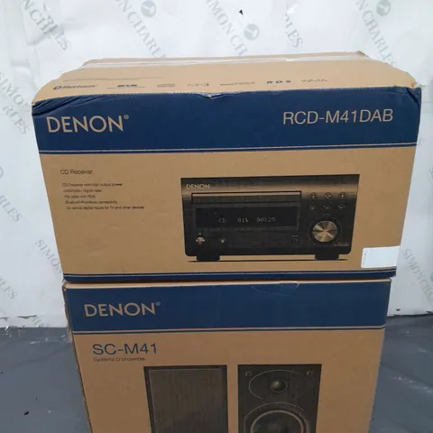 BOXED DENON CD RECEIVER WITH SPEAKER SYSTEM