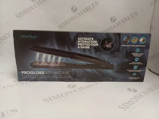 BOXED REVAMP PROGLOSS STEAMCARE HAIR STRAIGHTENER  RRP £120