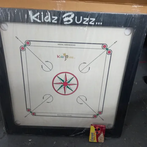 KIDZ BUZZ SPECIAL CARROM BOARD - 90X90CM