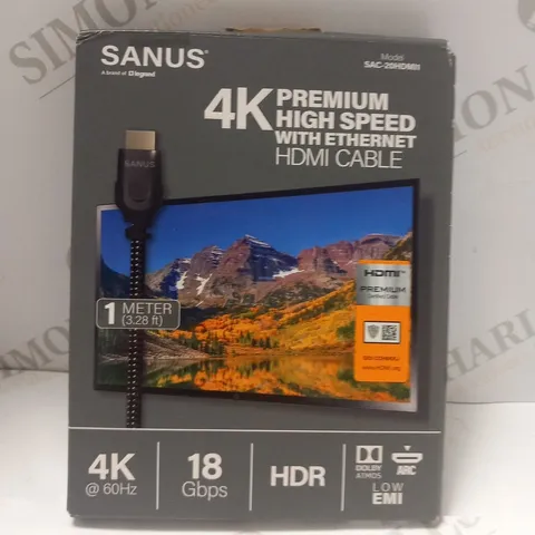 BOXED SANUS 4K PREMIUM HIGH SPEED WITH ETHERNET HDMI CABLE