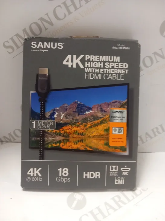 BOXED SANUS 4K PREMIUM HIGH SPEED WITH ETHERNET HDMI CABLE