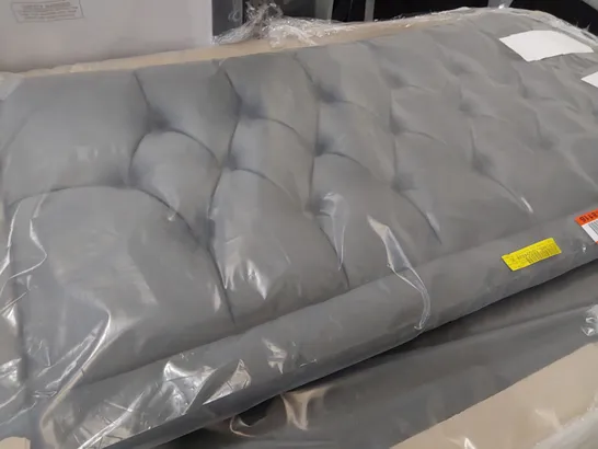 BAGGED 4'6" DOUBLE DIVAN BASE & GREY FABRIC HEADBOARD