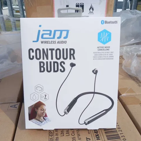 PALLET OF APPROXIMATELY 480 BOXED JAM WIRELESS AUDIO CONTOUR BUDS ACTIVE NOISE CANCELLING 