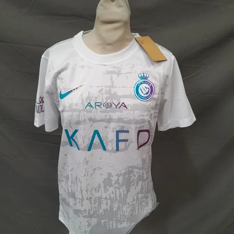 NIKE AL NASSR FOOTBALL CLUB SHIRT IN WHITE  - SMALL