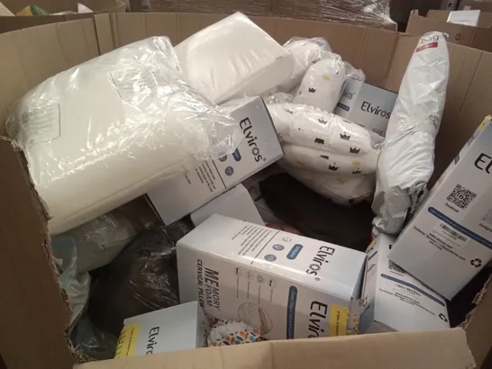 PALLET OF ASSORTED ITEMS INCLUDING SOULOUT SLEEPING BAG, SAHEYER ORTHOPAEDIC SEAT CUSHION, FLEXI HOSE, ELVIROS MEMORY FOAM CERVICAL PILLOW, 5 STAR UNITED SEAT CUSHION, DELUXE MEMORY FOAM PILLOW 