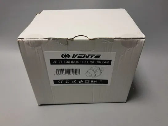 BOXED VENTS VU-TT-100 INLINE EXTRACTOR FAN