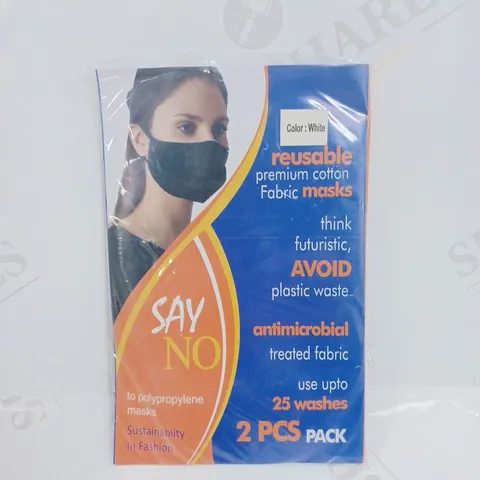 10 X SEALED (2 MASKS PER PACK) REUSABLE 3-PLY ANTIMICROBIAL FABRIC FACE MASKS IN WHITE 