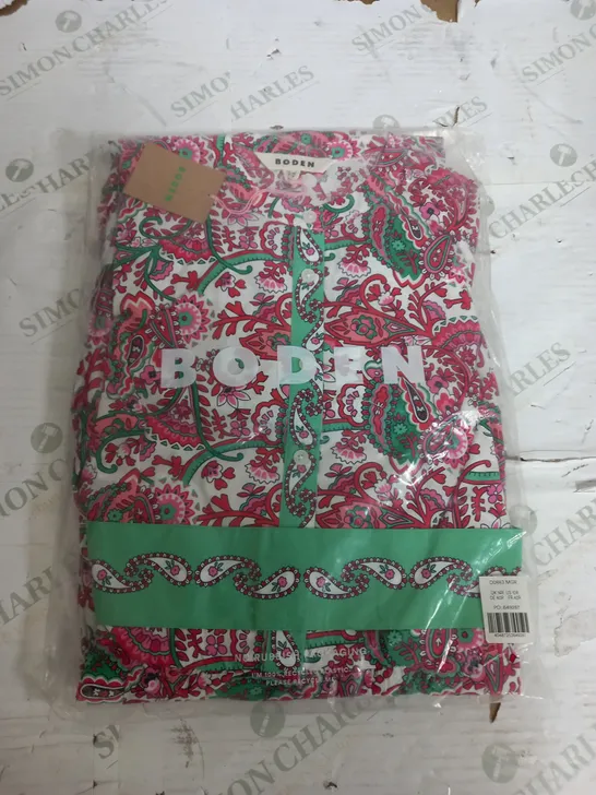 BODEN FLORAL PINK DRESS - UK 14R