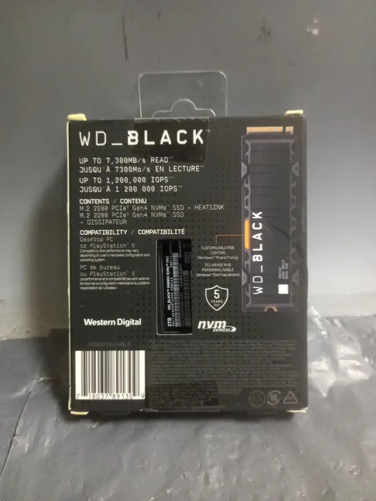 SEALED WD_BLACK SN850X NVME SSD - 2TB