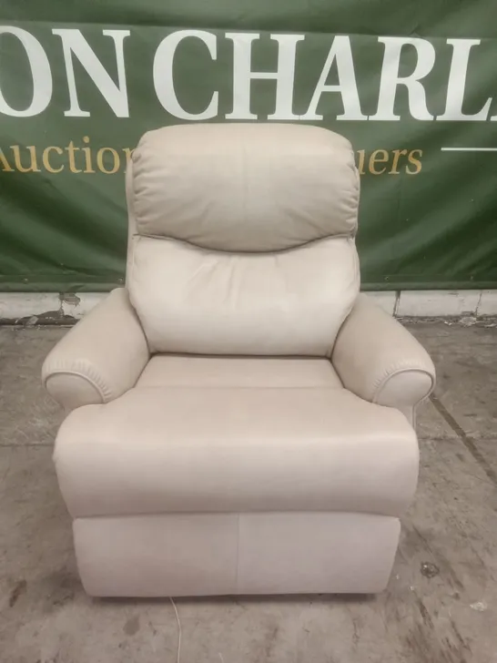 DESIGNER G PLAN MADE NETTLETON ARMCHAIR - REGENT PLASTER LEATHER 