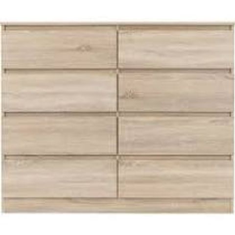 BOXED ASBEL 8-DRAWER GREY CHEST (2 BOXES)
