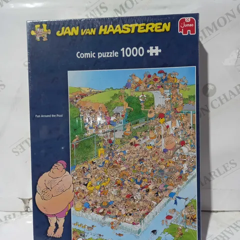 JUMBO JAN VAN HAASTEREN FUN AROUND THE POOL 1000 PIECE JIGSAW PUZZLE