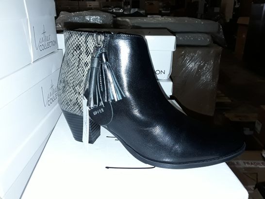LOT OF 4 CLAUDIA IDEA BLACK ANKLE BOOTS SIZE 8