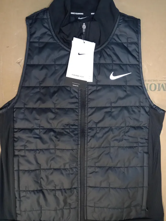 DESIGNER SLEEVELESS BODY WARMER VEST IN THE STYLE OF NIKE IN BLACK SIZE UNSPECIFIED