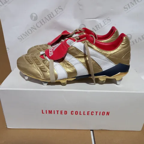 ADIDAS GOLD PREDATOR ACCELERATOR FG FOOTBALL BOOTS SIZE 9.5