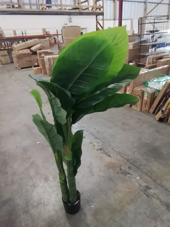 FAUX BANANA LEAF PLANT IN POT