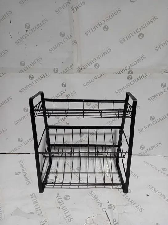 WH0806 BLACK METAL MULTI-TIER FREESTANDING STORAGE RACK