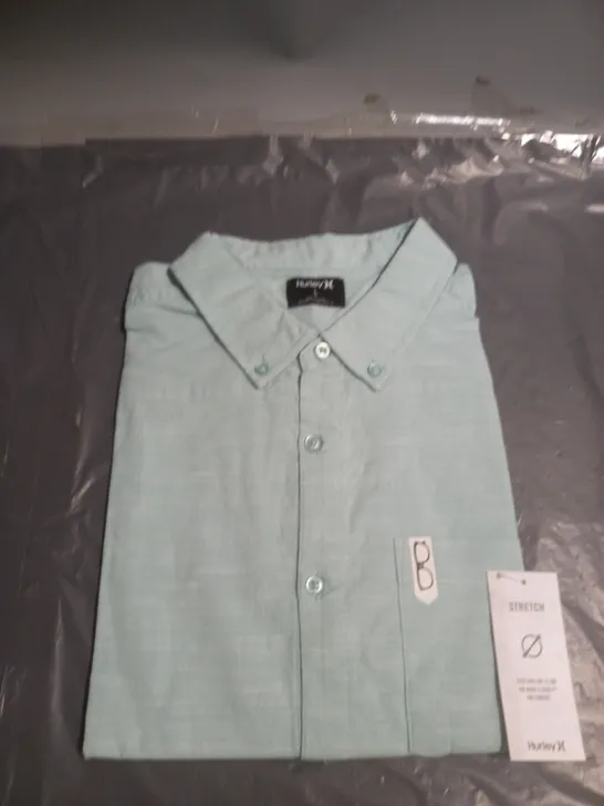 HURLEY MENS SHIRT MINT GREEN SIZE LARGE