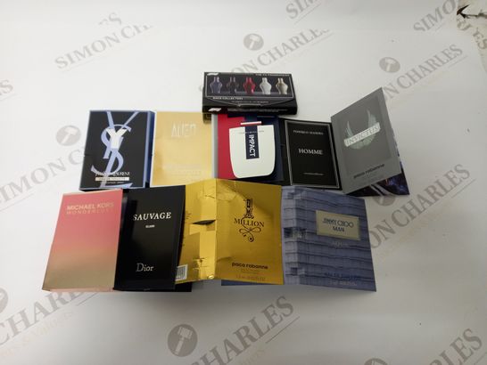 APPROXIMATELY 70 ASSORTED TESTER PERFUMES TO INCLUDE; PACO RABANNE, JIMMY CHOO, YVES SAINT LAURENT, MICHAEL KORS, DIOR AND MUGLER