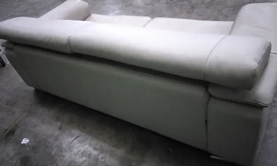 QUALITY ITALIAN DESIGNER MELO LARGE SOFA WHITE GREY LEATHER