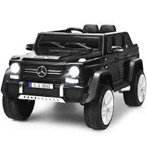 BOXED MERCEDES 12V ELECTRIC KIDS RIDE ON CAR WITH 2 MOTORS AND REMOTE CONTROL - BLACK