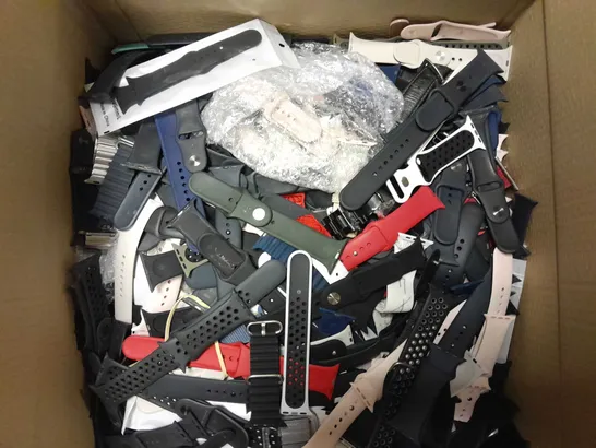 APPROXIMATELY 100 LOOSE SMART WATCH BANDS/STRAPS FOR VARYING MAKES AND MODELS