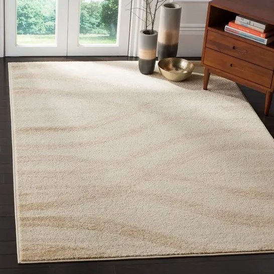 BOXED AROSE POWER LOOM CREAM RUG RECTANGLE 