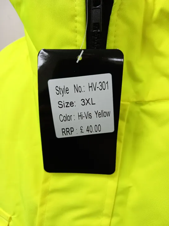 KAMPTON FLUO YELLOW WORK COAT - 3XL