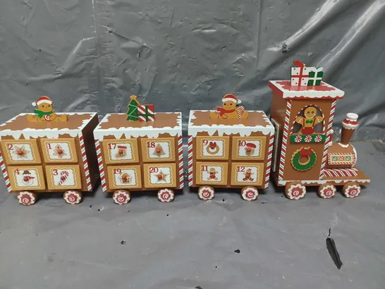 BOXED THREE KINGS GINGERBREAD TRAIN LIGHT UP ADVENT CALENDAR RRP £29.99