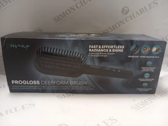 BOXED REVAMP PROFESSIONAL PROGLOSS DEEPFORM BRUSH CERAMIC STRAIGHTENING BRUSH