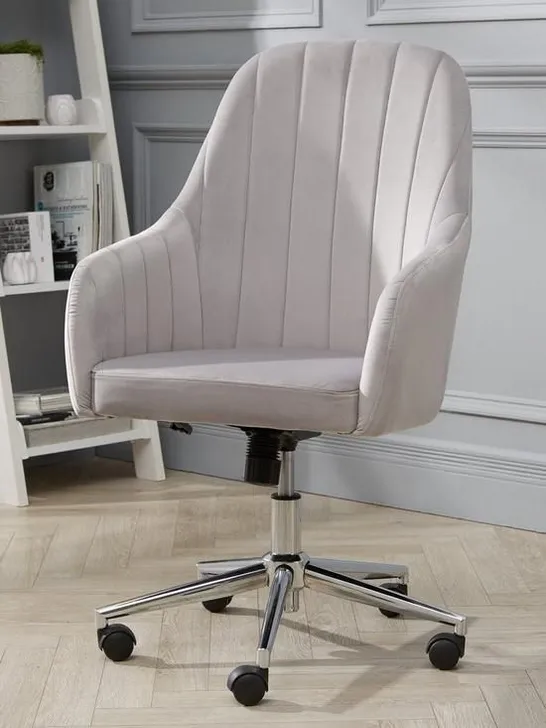 BOXED MOLBY FABRIC OFFICE CHAIR - GREY (COLLECTION ONLY) RRP £149