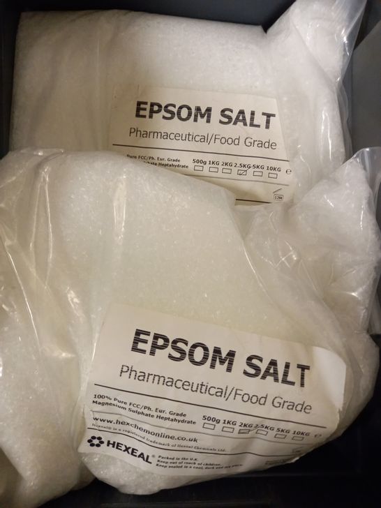 LOT OF 5KG PHARMACEUTICAL EPSOM SALT