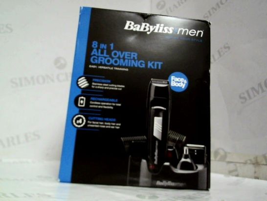 BOXED AND SEALED BABYLISS FOR MEN 8 IN 1 ALL OVER GROOMING KIT