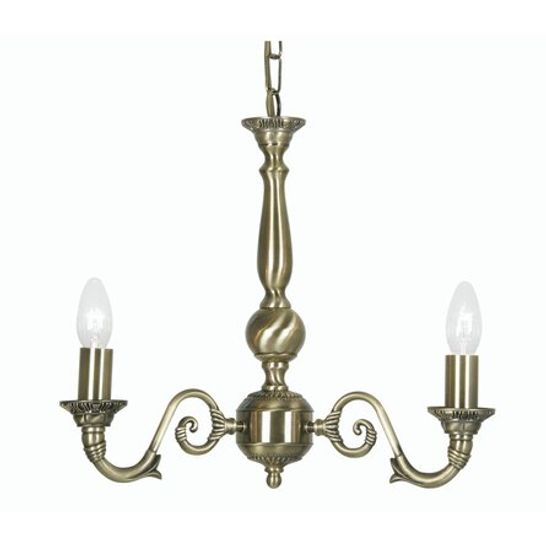 BOXED DREWETT 3 LIGHT CANDLE STYLE CHANDELIER 